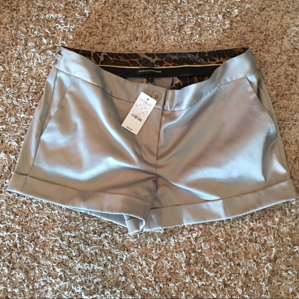 Express Design Studio silver shorts size 10